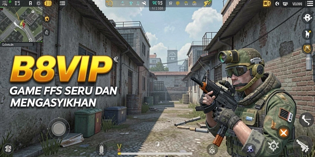 Tampilan gameplay B8VIP dengan aksi menembak yang seru.