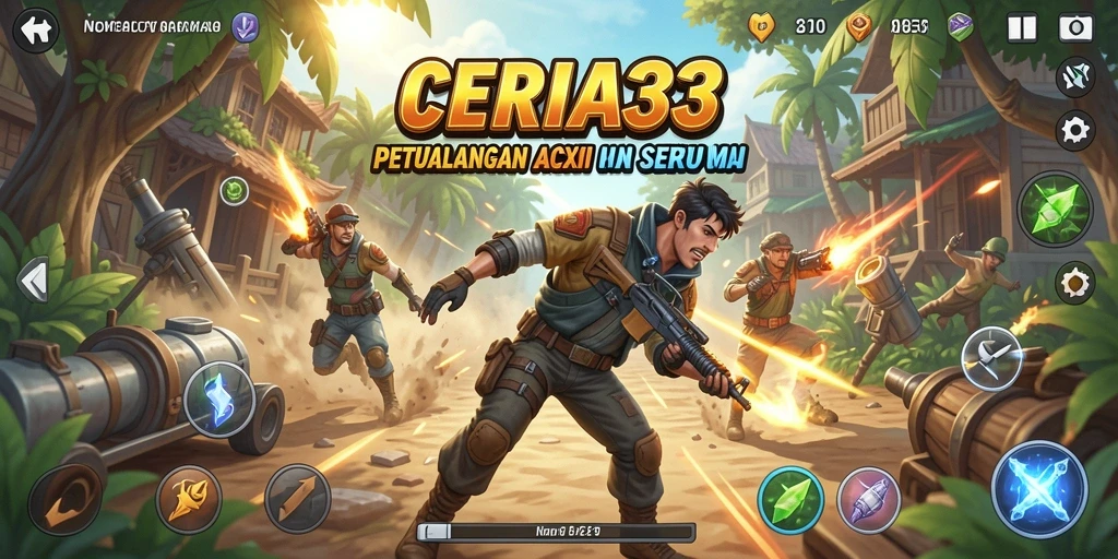 Tampilan gameplay CERIA33 yang penuh aksi dan tantangan seru.