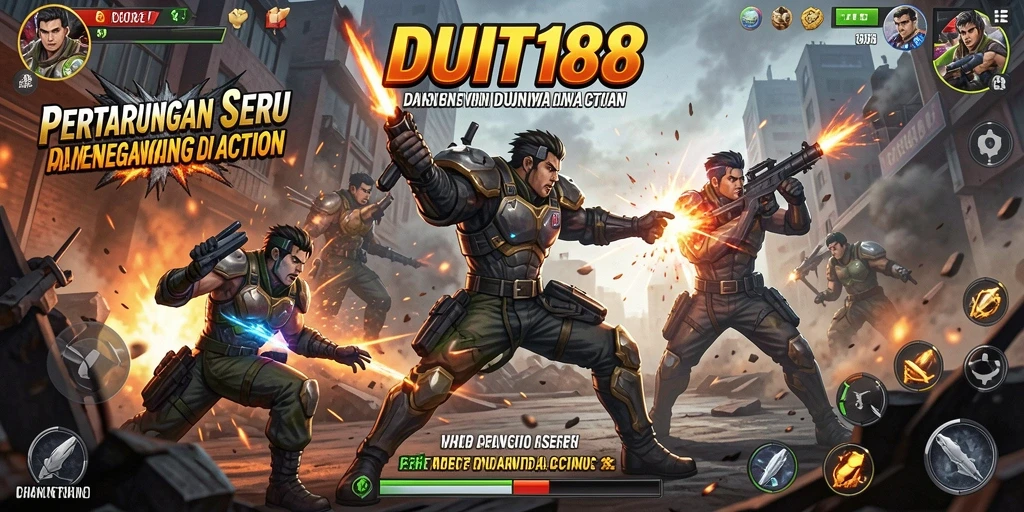 Screenshot utama DUIT188 menampilkan aksi seru dalam pertarungan tanpa henti.