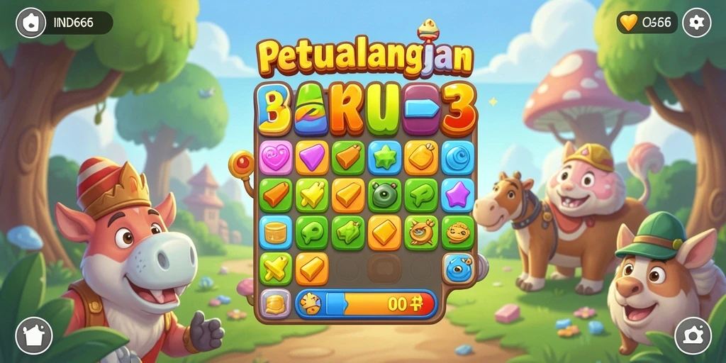 Tangkap momen seru bermain IND666 dalam gameplay Match-3.