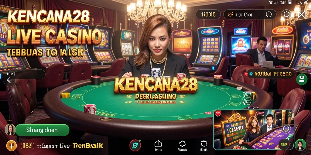 Tampilan gameplay menarik dalam KENCANA28 yang menampilkan dealer langsung.