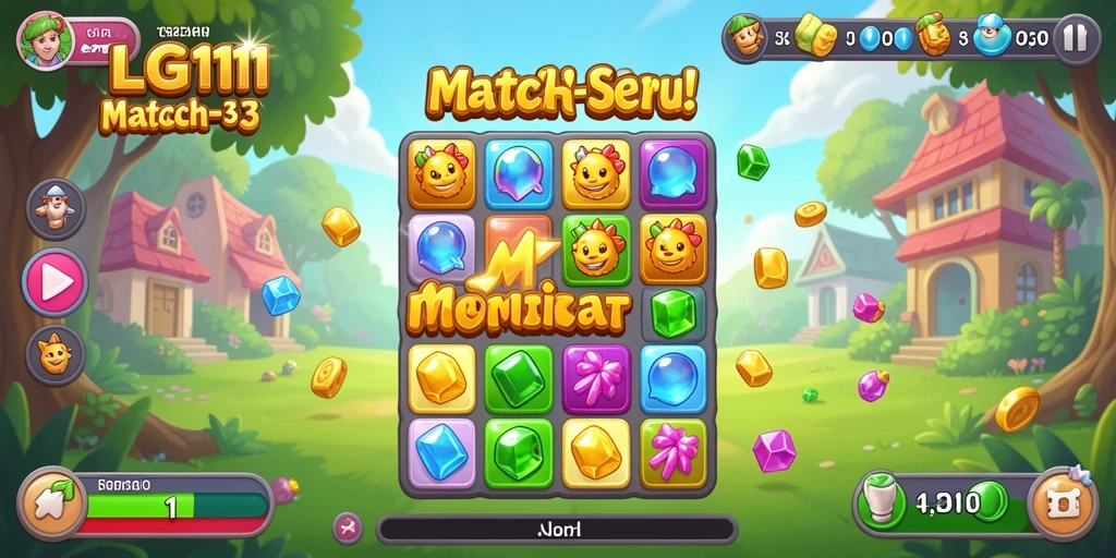 Tampilan menarik dari gameplay seru LG111 di kategori Match-3.