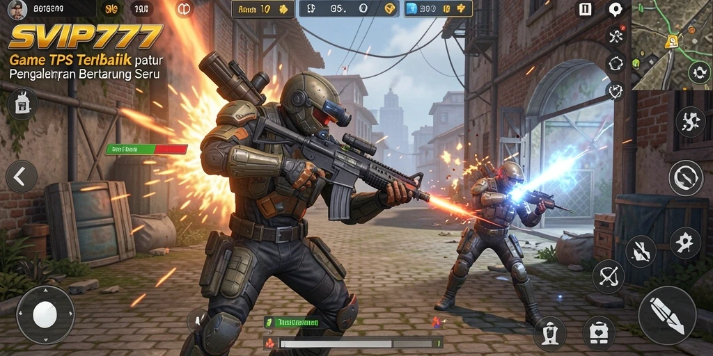 Screenshot gameplay SVIP777 menampilkan aksi pertempuran yang mendebarkan.
